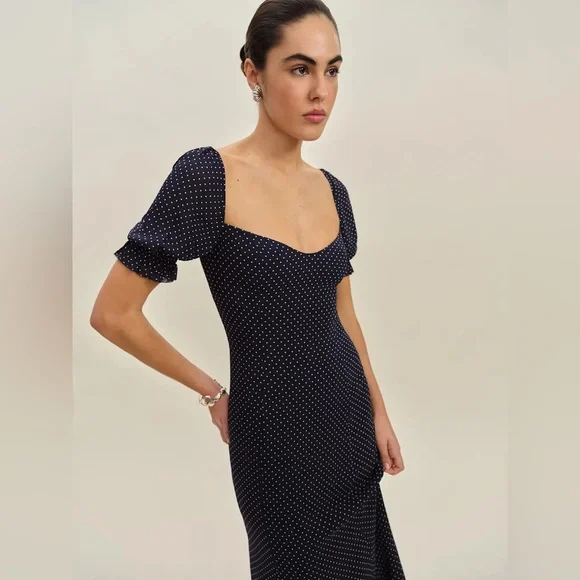 Reformation Gloria Dress In Button, brand new, never worn, no flaws. - Picture 3 of 15